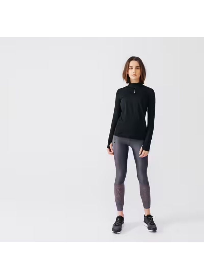 DECATHLON Run Warm Long Sleeve T-Shirt Black - Image 4