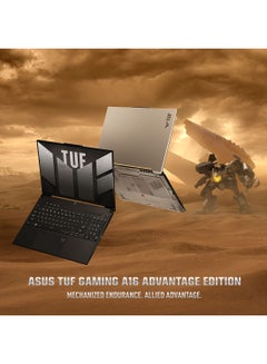 ASUS TUF Gaming A16 Advantage Edition FA617NS-N3002W Gaming (Upgraded Version) Laptop With 16-Inch Display, AMD Ryzen 7-7735HS Processor / 16GB RAM / 512GB SSD / 8GB AMD Radeon RX-7600S Graphics / English/Arabic Off Black  - Image 3