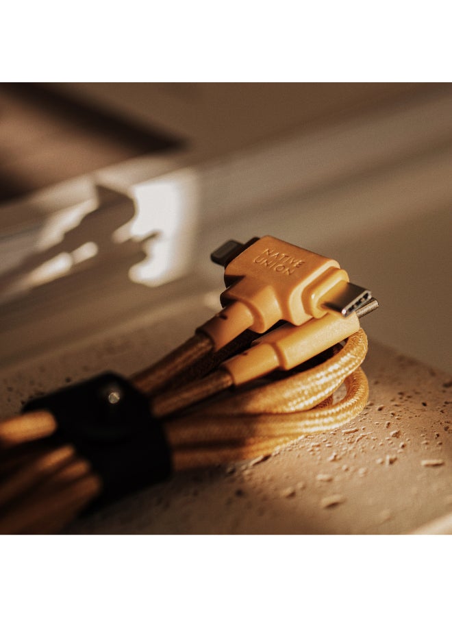 Native Union 1.5M Belt Cable Duo USB-C To C + Lightning Kraft - Image 3