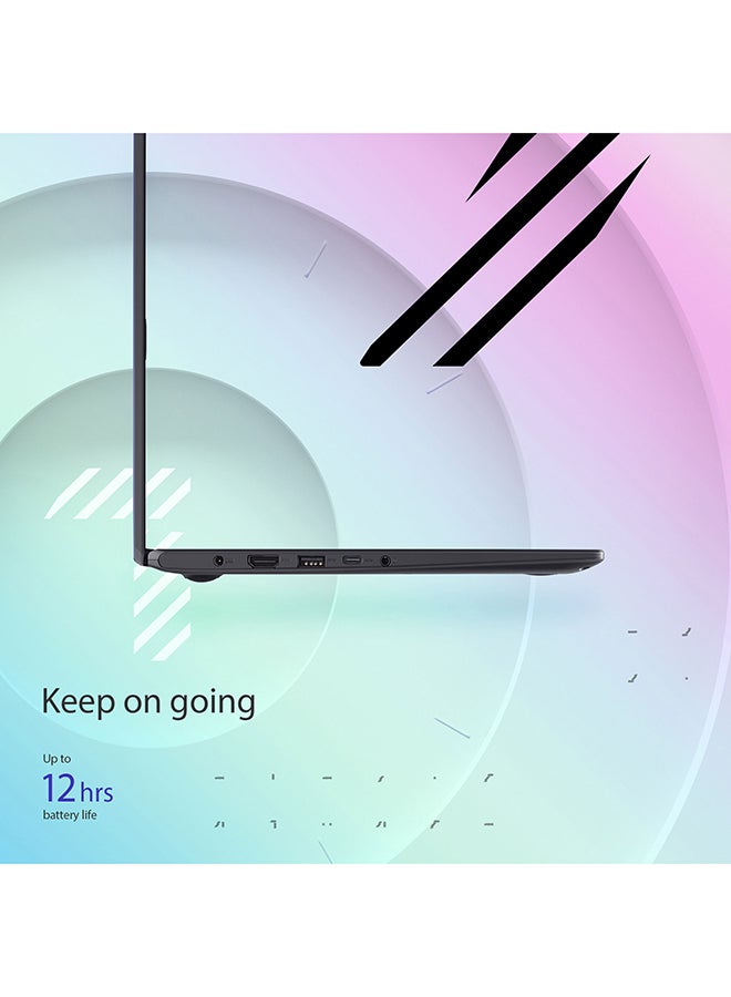 Vivobook Go 14 E410MA-BV2205WS Laptop With 14-Inch Display, Celeron N4020 Processor/4GB RAM/128GB SSD/Intel Iris XE Graphics/Windows 11 Home English/Arabic Peacock Blue