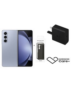 سامسونج هاتف Galaxy Z Fold 5 ثنائي الشريحة باللون الأزرق الثلجي وذاكرة الوصول العشوائي (RAM) سعة 12 جيجابايت وسعة التخزين 256 جيجابايت ويدعم تقنية 5G مع هدايا - إصدار الشرق الأوسط  - Image 1