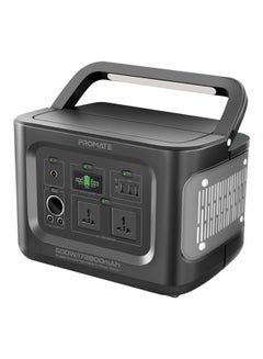 600W Portable Power Station With 2 AC Sockets, Dual 133W DC Outlets, Socket, 100W USB-C PD Port, 3 USB-A 36W Ports And LED Light Black