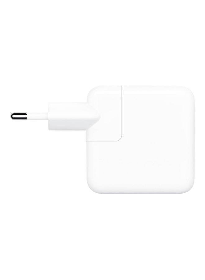 Apple - 35W Dual USB-C Port Power Adapter Charger White - Image 1