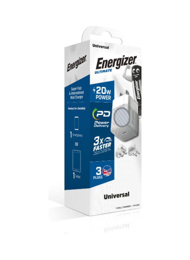 Energizer - Wall Charger 20W Multi-Plug Silver - Image 1