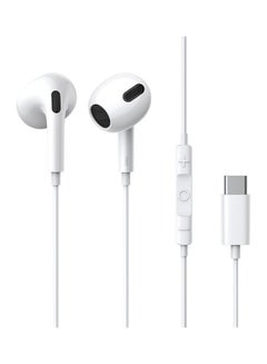 Type C Wired Earbuds Headphones with Microphone USB C Earphones with Volume Control & Support Call Compatible with Samsung Galaxy S23 Ultra/S23+/iPhone 15 Pro Max/Plus,/iPad Pro/MacBook Most USB C Devices White
