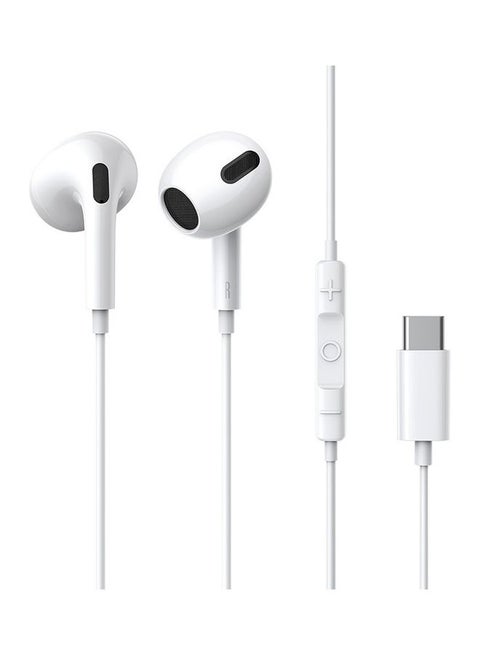 Type C Wired Earbuds Headphones with Microphone USB C Earphones with Volume Control & Support Call Compatible with Samsung Galaxy S23 Ultra/S23+/iPhone 15 Pro Max/Plus,/iPad Pro/MacBook Most USB C Devices White