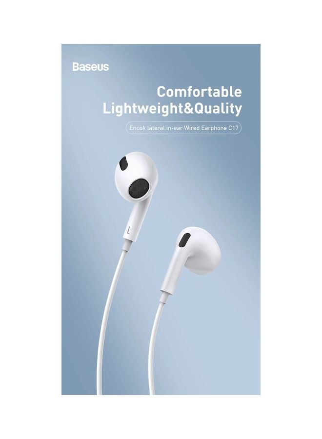 Baseus - Type C Wired Earbuds Headphones with Microphone USB C Earphones with Volume Control & Support Call Compatible with Samsung Galaxy S23 Ultra/S23+/iPhone 15 Pro Max/Plus,/iPad Pro/MacBook Most USB C Devices White - Image 1