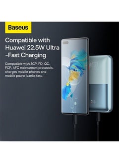 بيسوس - بطارية متنقلة بقوة 22.5 واط بسعه 20,000 ملي امبير - ازرق 20000 mAh  - Image 5