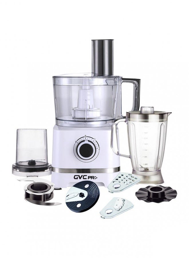 جي في سي برو Food Processor With Blender Jar And Bowl 2.0 L 800.0 W GVFP-303 White  - Image 1