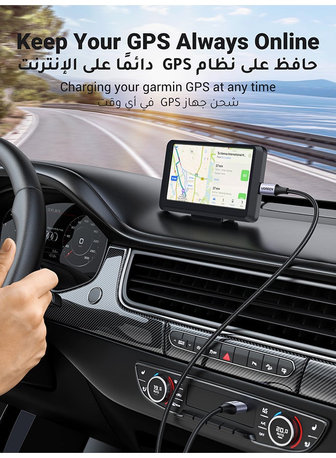 يو جرين - كابل محول OTG مضفر للبيانات من منفذ USB Type C ذكر إلى منفذ USB 3.0 أنثى ومتوافق مع أجهزة جالاكسي S21 ألترا وS20/ ‏10e/ نوت 20 وآي باد برو إصدار 2020/ 2021 وميت 40 وP40 برو أسود - Image 1