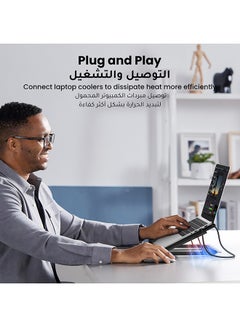 يو جرين كابل USB 3.0 A إلى A، كابل USB إلى USB Type A ذكر إلى ذكر USB 3.0 من النايلون المضفر لنقل البيانات لحافظات الأقراص الصلبة، الطابعات، أجهزة المودم، الكاميرات - 1 متر أسود  - Image 5