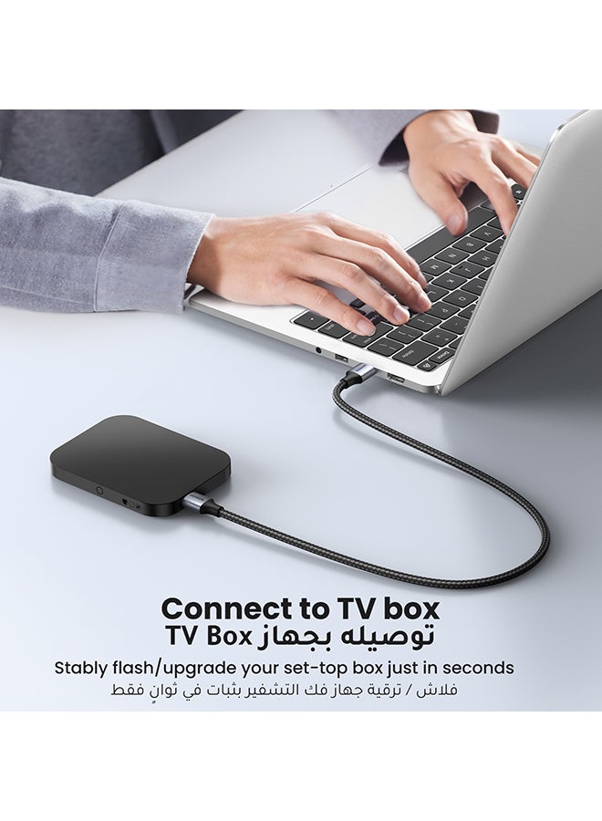 كابل USB 3.0 A إلى A، كابل USB إلى USB Type A ذكر إلى ذكر USB 3.0 من النايلون المضفر لنقل البيانات لحافظات الأقراص الصلبة، الطابعات، أجهزة المودم، الكاميرات - 1 متر أسود - v1690355494/N49698448A_6