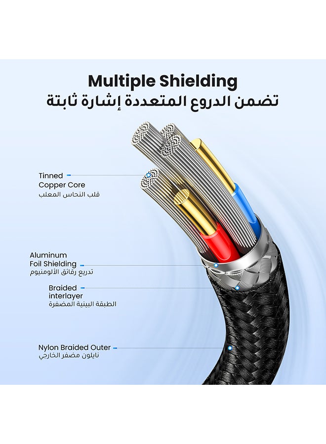 كابل USB 3.0 A إلى A، كابل USB إلى USB Type A ذكر إلى ذكر USB 3.0 من النايلون المضفر لنقل البيانات لحافظات الأقراص الصلبة، الطابعات، أجهزة المودم، الكاميرات - 1 متر أسود - v1690355494/N49698448A_7