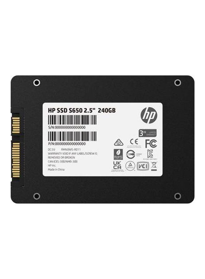 HP S650 240GB Internal SATA Solid State Drive 240.0 GB - Image 2
