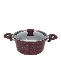 Top Chef Top Chef Granite Cooking Pot, Burgundy 22cm  - Image 1