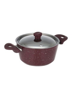 Top Chef Top Chef Granite Cooking Pot, Burgundy 22cm  - Image 2