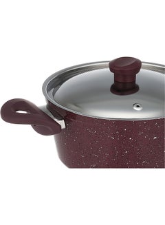 Top Chef Top Chef Granite Cooking Pot, Burgundy 22cm  - Image 4