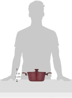 Top Chef Top Chef Granite Cooking Pot, Burgundy 22cm  - Image 5