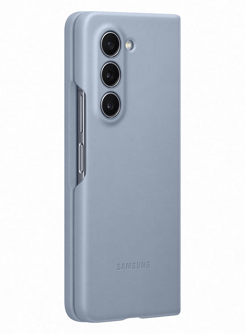 سامسونج غطاء جلدي صديق للبيئة لهاتف Galaxy Z Fold 5 باللون الأزرق - Image 4