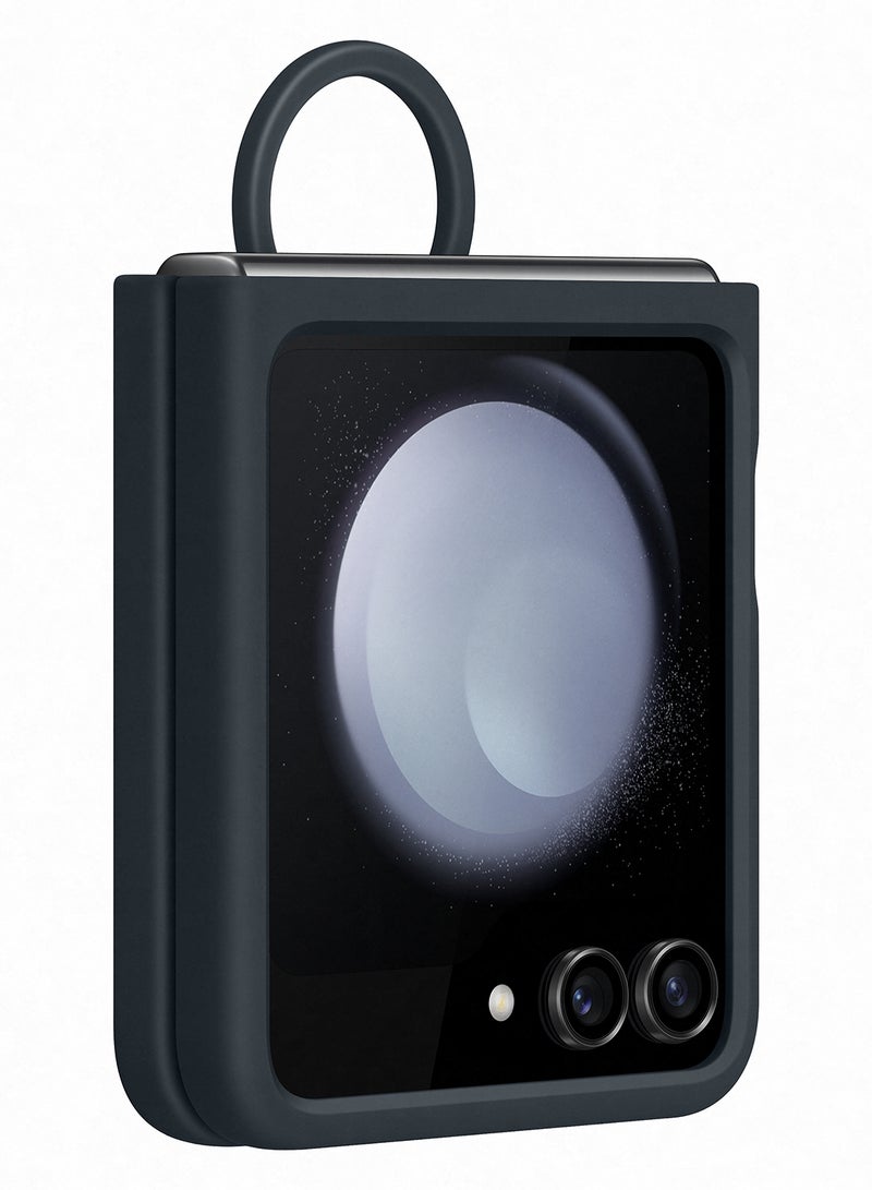 Galaxy Z Flip 5 Silicone Cover With Ring Indigo