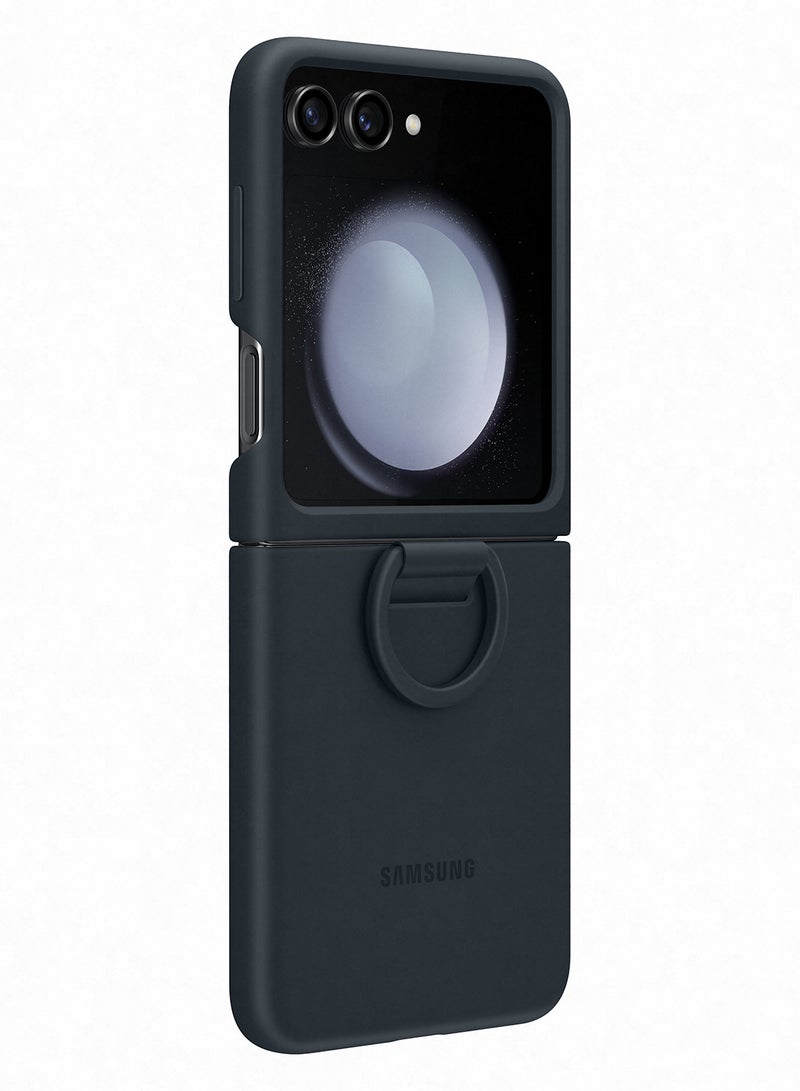 Galaxy Z Flip 5 Silicone Cover With Ring Indigo
