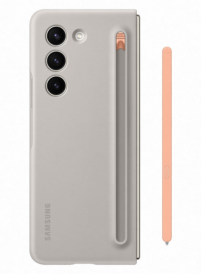 Samsung Galaxy Z Fold 5 Slim Case With Pen Sand - Image 4