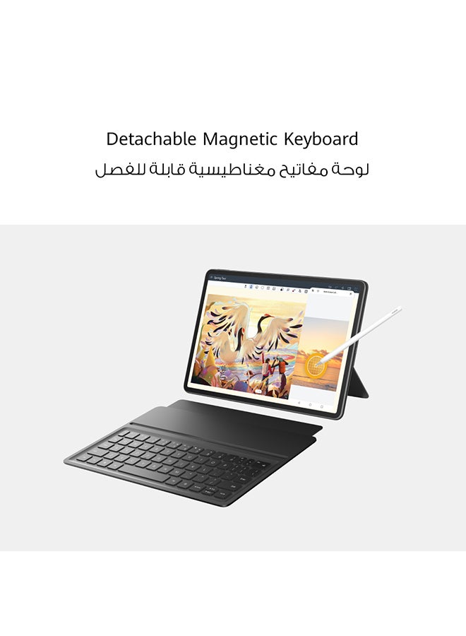 هواوي - جهاز MatePad Air بشاشة مقاس 11.5 بوصة بلون أسود جرافيت وذاكرة وصول عشوائي (RAM) سعة 8 جيجابايت وذاكرة داخلية 256 جيجابايت ويدعم تقنية 4G LTE - إصدار الشرق الأوسط مع لوحة مفاتيح - Image 1