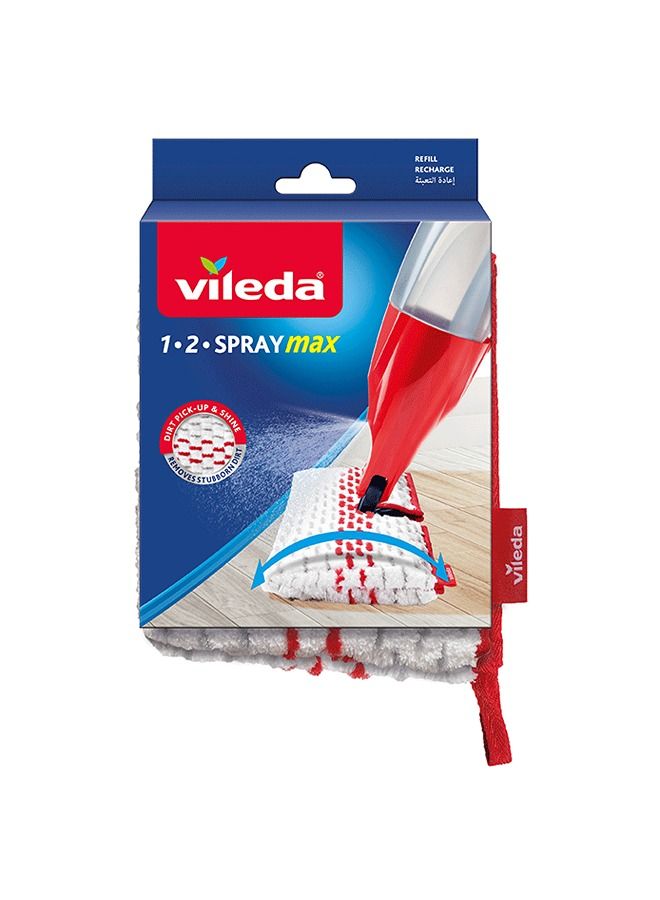 Vileda - Promist Max 1.2 Spray Mop Refill Red/White 22.9x15.7x2cm - Image 1