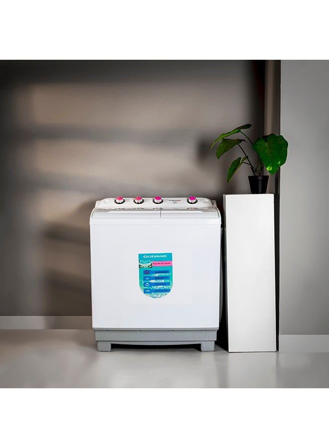 Olsenmark Twin Tub Semi Automatic Washing Machine OMSWM5502 White  - Image 2