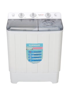 Olsenmark Twin Tub Semi Automatic Washing Machine OMSWM5504-8K White  - Image 1