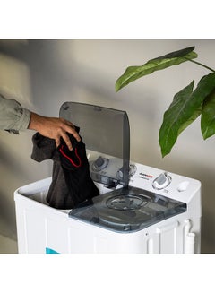 Olsenmark Twin Tub Semi Automatic Washing Machine OMSWM5504-8K White  - Image 3
