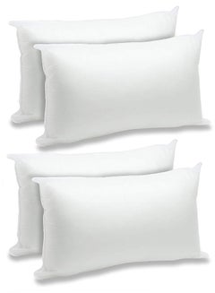 Kunzita 4 Pieces Microfiber Rectangular Cushion Filler Microfiber White 50x30cm  - Image 1
