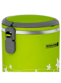 Royalford 2 In 1 Stainless Steel Lunch Box Green 1.8Liters  - Image 5