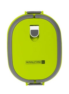 Royalford Premium Quality Stainless Steel Inner Lunch Box Green/Grey 0.9Liters  - Image 1