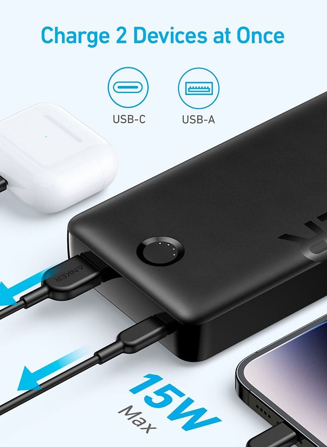 Anker 20000 mAh Power Bank, 325 Portable Charger (PowerCore 20K II), 20,000mAh Battery Pack with 2-Port, 15W High-Speed Charging for iPhone 16/16 Plus/16 Pro/16 Pro Max/15/14/13 Series, Samsung Galaxy and More Black  - Image 5