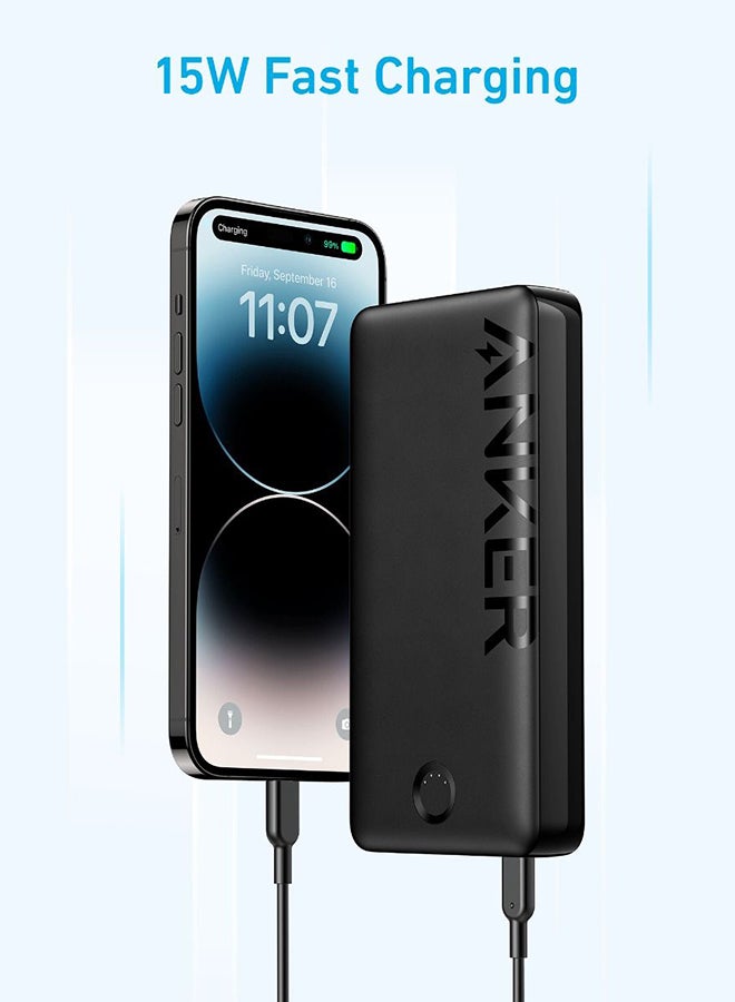 آنكر - باور بانك PowerCore325 20K II بقدرة 20000 مللي أمبير/ساعة 20000 مللي أمبير/ساعة مزود بمنفذين بقدرة 15 وات أسود 20000 mAh - Image 1