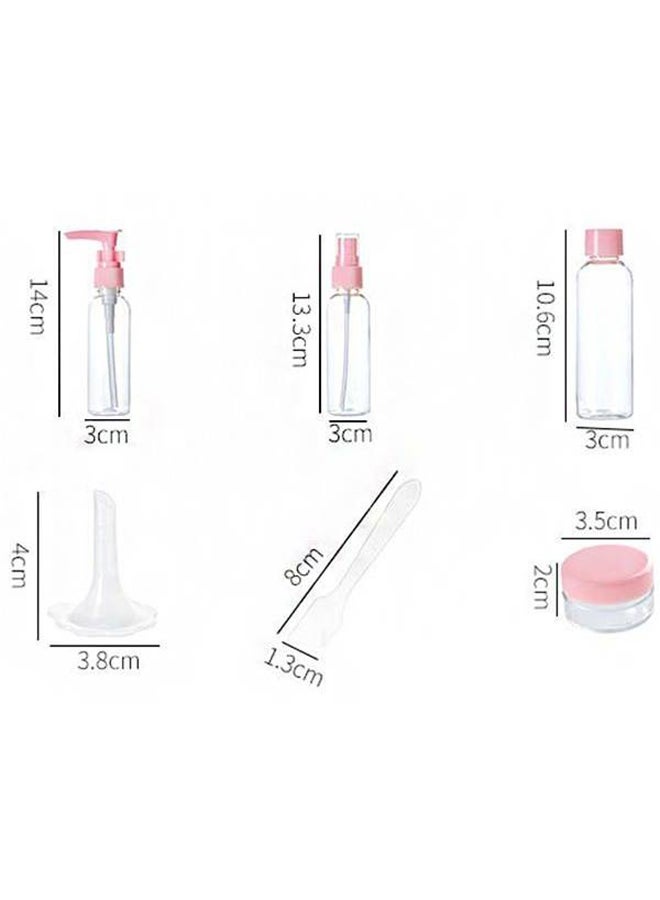 COSY - Travel Size 6Pcs Toiletry Bottles Set,  Cosmetic Makeup Liquid Containers With Torage Box - Size 2cm-14cm Clear - Image 1