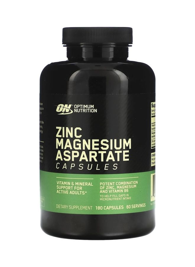 Optimum Nutrition - Zinc Magnesium Aspartate, 180 Capsules - Image 1