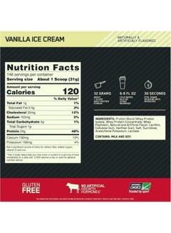 Optimum Nutrition Gold Standard 100% Whey Protein - Vanilla Ice Cream, 146 Servings  - Image 4