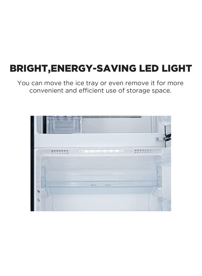HITACHI - 403L Gross 2 Doors Top Mount Refrigerator RVX505PUK9KPSV No Frost Double Door Fridge Freezer Inverter Control With Dual Fan Cooling Twist Ice Tray Triple Power Filter LED Light RVX505PUK9KPSV Platinum Silver - Image 1