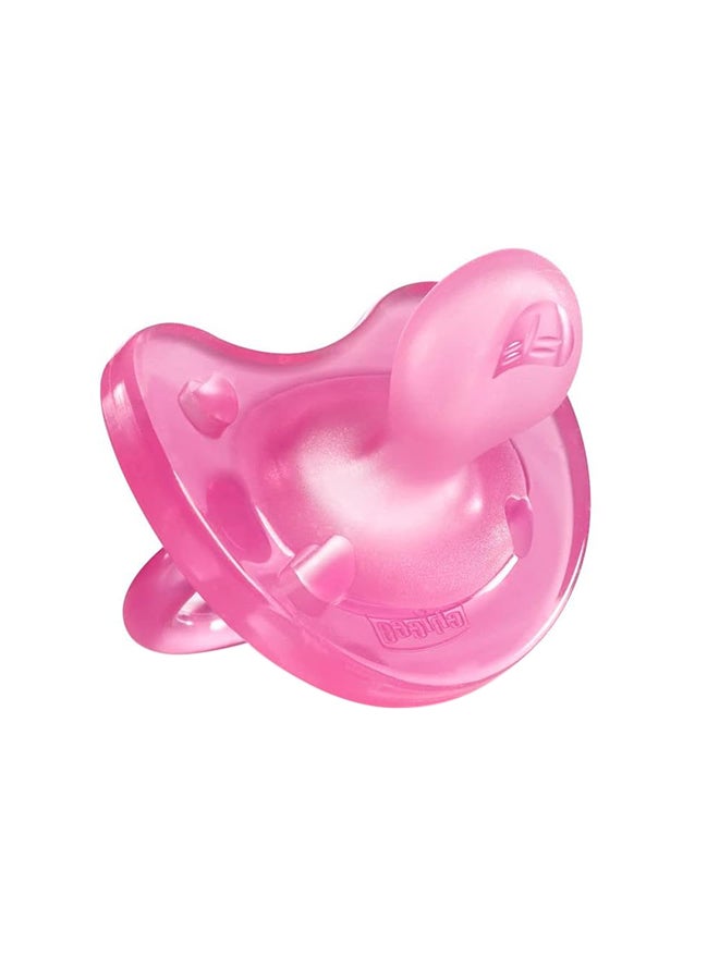 Chicco PhysioForma Soft Silicone Soother 6-16M 1Pc, Pink  - Image 1
