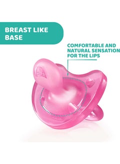 Chicco PhysioForma Soft Silicone Soother 6-16M 1Pc, Pink  - Image 2