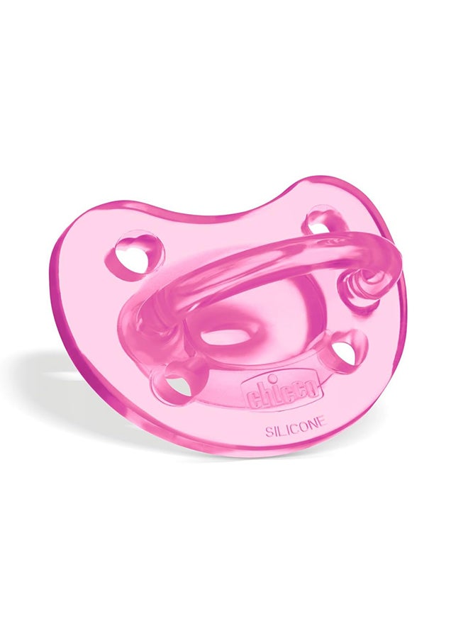Chicco - PhysioForma Soft Silicone Soother 6-16M 1Pc, Pink - Image 1
