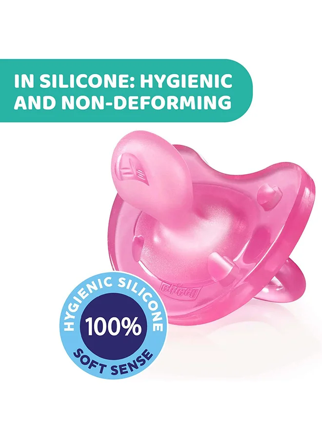 Chicco PhysioForma Soft Silicone Soother 16-36M 1Pc, Pink
