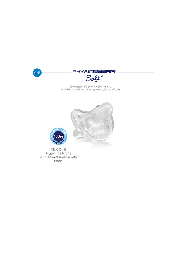 PhysioForma Soft Silicone Soother 6-16M 1Pc