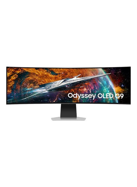 49" Inch Odyssey OLED UltraWide 240Hz 0.03ms Gaming Monitor, Gaming Hub, Tizen, 1800R, FreeSync Premium Pro, Adaptive-Sync, Remote Access, Bixby, Game Bar 2.0 & Adaptive Sound Pro (5W x 2ch) G9 G95SC Silver
