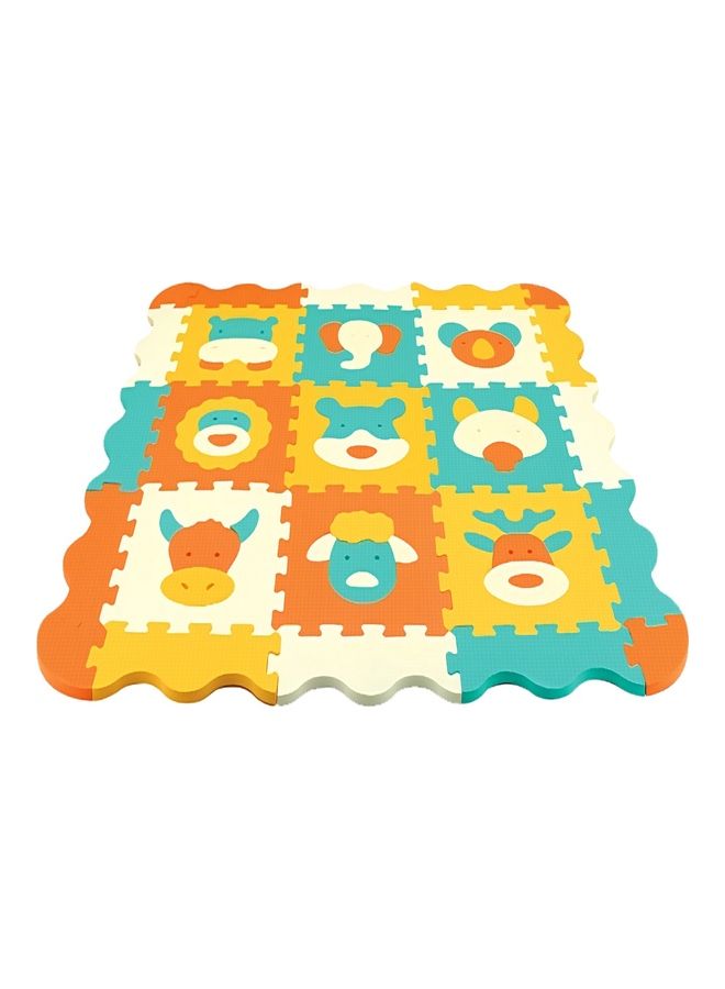 Moon Kids Puzzle Activity Floor Mat For 10 Months And Above Animal World 9 Pcs - Image 1