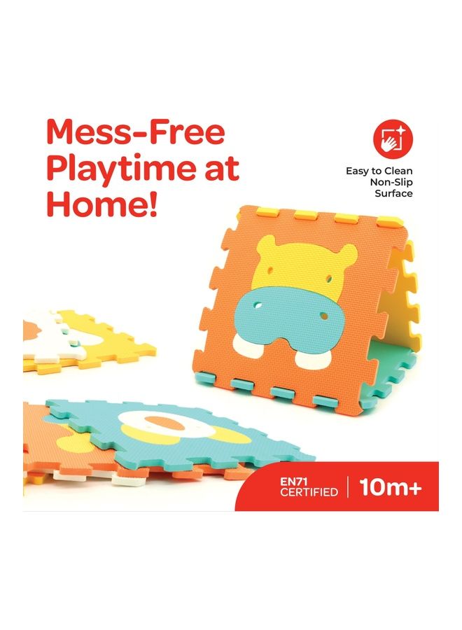 Moon Kids Puzzle Activity Floor Mat For 10 Months And Above Animal World 9 Pcs - Image 2