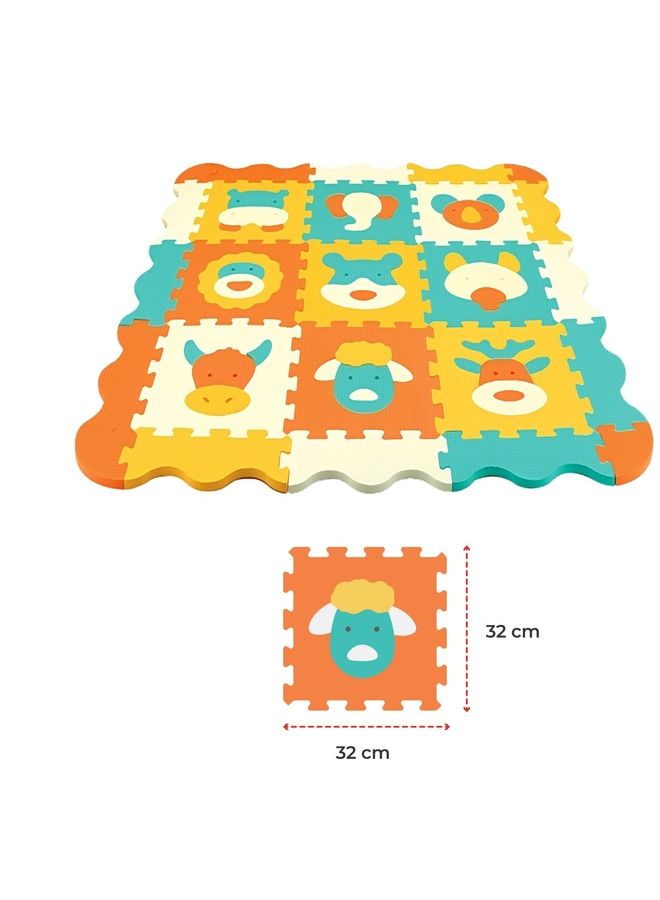 Moon Kids Puzzle Activity Floor Mat For 10 Months And Above Animal World 9 Pcs - Image 5