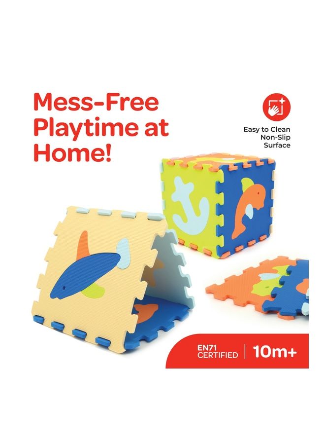 Moon Kids Puzzle Activity Floor Mat For 10 Months And Above Ocean World 9 Pcs - Image 2